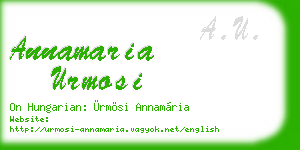 annamaria urmosi business card